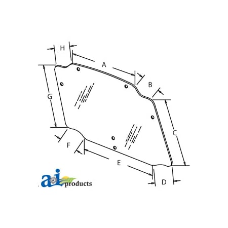 A & I Products Glass, Rear Window 52" x32" x4" A-5196371